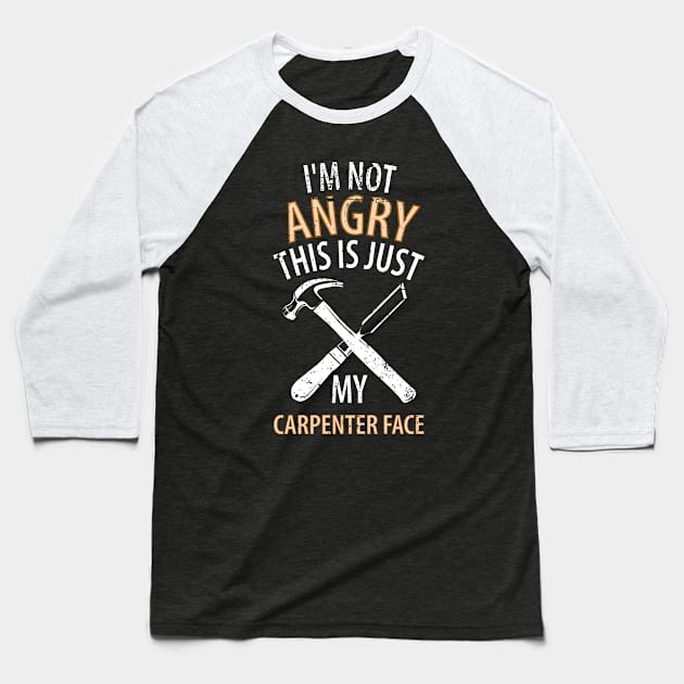 Wood Carpenter Joiner Woodcutter Craftsman Baseball T-Shirt by Johnny_Sk3tch